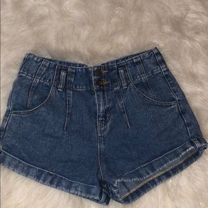 Blue jean shorts